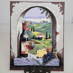 Tuscan View Advanced Paint‎ By Numbers Finished Acrylic Painting 11 by 14